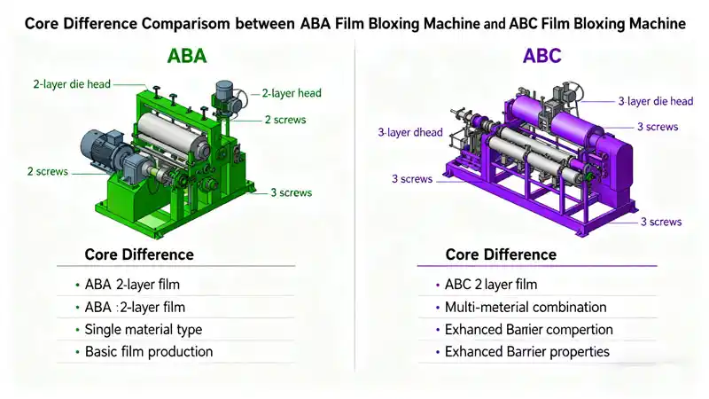 Core Difference Comparison between ABA Film Blowing Machine and ABC Film Blowing Machine (Based on Technology, Cost and Application)