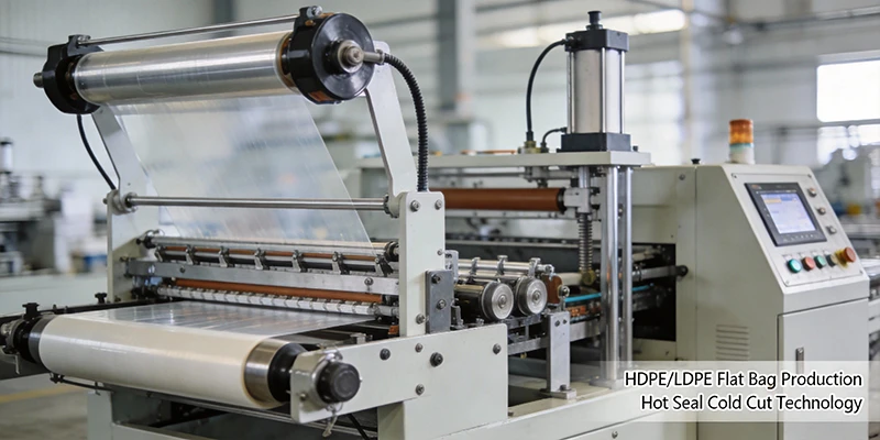 Hot Seal Cold Cut Bag Making Machine for Flat Bags